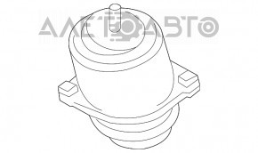 Подушка двигателя левая Porsche Cayenne 958 11-17 4.8 Turbo OEM