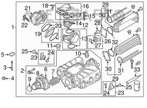 Supapa de accelerație Porsche Cayenne 958 11-17 4.8 Turbo