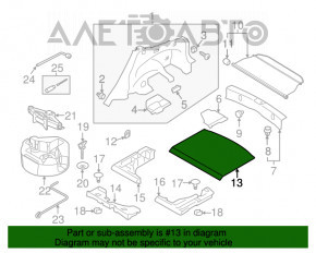 Capacul portbagajului Subaru Impreza 5d 17 - negru, pentru curățare chimică.