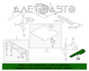 Пол багажника левый Subaru Outback 20- черн