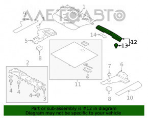 Накладка проема багажника Subaru Outback 20- черн, потерта