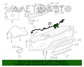 Проводка заднего бампера Buick Encore 13-16