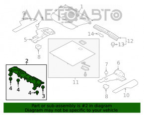 Suportul podelei portbagajului Subaru Outback 20-