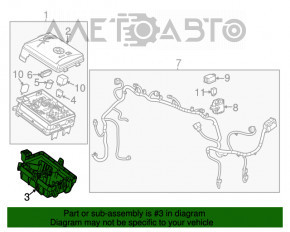 Suportul blocului de siguranțe sub capota Chevrolet Trax 15-22