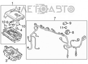 Suportul blocului de siguranțe sub capota Chevrolet Trax 15-22