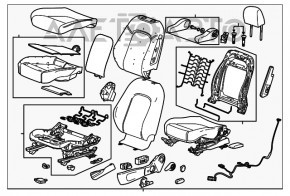 Scaunul șoferului pentru Buick Encore 13-16 fără airbag, material textil negru