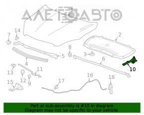 Capota stângă a capotei Buick Encore 13-19