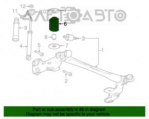 Arcul elicoidal din spate dreapta pentru Buick Encore 13-19 fwd