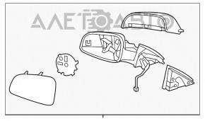 Зеркало боковое правое Chevrolet Cruze 11-15