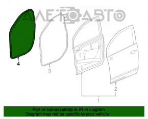 Garnitură de ușă dreapta față Buick Encore 13-19