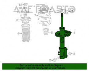 Amortizorul frontal stânga Buick Encore 13-19 fwd