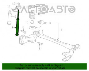 Amortizor spate stânga Buick Encore 13-19 fwd cu suport, zdrobit.