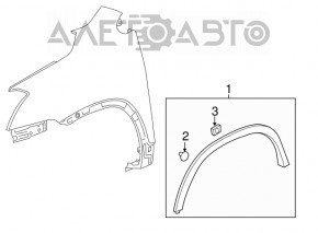 Capacul aripii din față stânga Buick Encore 13-19