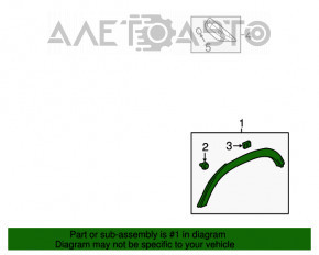 Capacul aripii spate stânga Buick Encore 13-19