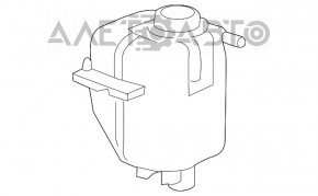 Rezervorul de expansiune al sistemului de răcire hibrid Chevrolet Volt 16- cu capac, fără senzor de nivel