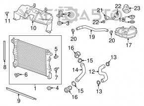 Radiator de răcire apă Buick Encore 13-19