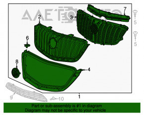 Решетка радиатора grill Buick Encore 13-16