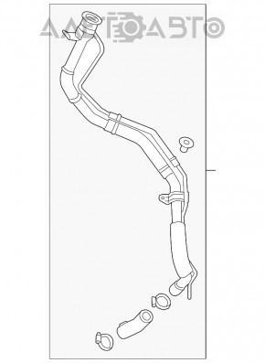 Gâtul de umplere a rezervorului de combustibil Buick Encore 13-16 fwd