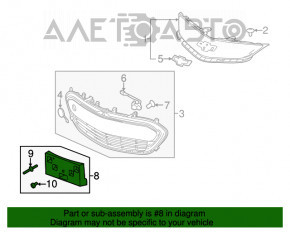 Placa de înmatriculare din față a Chevrolet Bolt 17 are suporturile rupte, nu sunt găuri de fabrică.