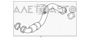 Traseul de evacuare intermediar pentru Buick Encore 13-18.