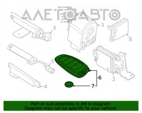 Ключ Hyundai Sonata 20- 5 кнопок, с Digital Key