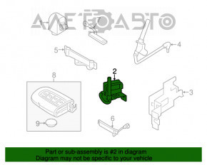 Modulul de control al asamblării receptorului fără cheie Kia Optima 11-13