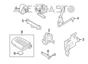 Modulul de control al asamblării receptorului fără cheie Kia Optima 11-13