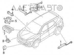 Modulul de control al cheii inteligente Hyundai Santa FE Sport 15-18