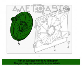 Крыльчатка вентилятора охлаждения с мотором Buick Encore 13-19