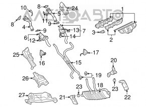 Colier de toba Porsche Panamera 14-16 nou original OEM