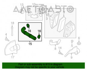 Воздуховод передний Porsche Cayenne 958 11-17 3.6