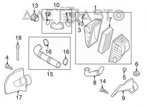 Воздуховод передний Porsche Cayenne 958 11-17 3.6