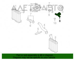 Furtunul de la turbina la intercoolerul drept al Porsche Cayenne 958 11-17 4.8 Turbo cauciuc
