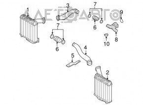 Furtunul de la turbina la intercoolerul drept al Porsche Cayenne 958 11-17 4.8 Turbo cauciuc