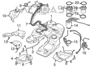 Protecția rezervorului de combustibil dreapta Porsche Cayenne 958 11-14