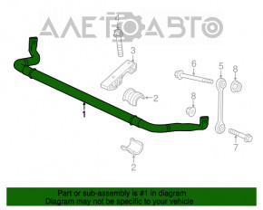 Stabilizatorul frontal pentru Porsche Cayenne 958 11-17 simplu