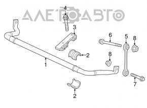 Stabilizatorul frontal pentru Porsche Cayenne 958 11-17 simplu