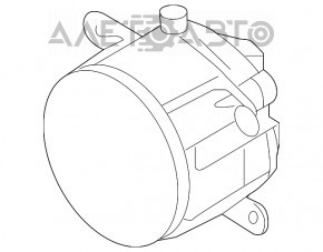 Farul de ceață dreapta pentru Porsche Macan 15-18, cu halogen, reflector defect, nisip.