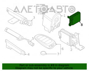 Blocul de autentificare a cheii digitale Hyundai Sonata 20-