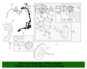 Датчик ABS передний левый Hyundai Tucson 16-21