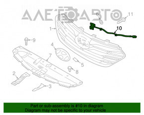 Camera frontală Hyundai Santa FE Sport 17-18 restyled