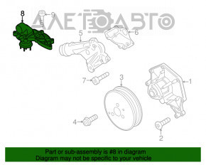 Corpul termostatului Porsche Cayenne 958 11-17 Hibrid