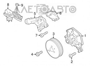 Corpul termostatului Porsche Cayenne 958 11-17 Hibrid