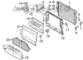 Suport radiator Porsche Cayenne 958 11-17