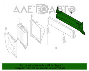 Grila radiatorului de racire a invertorului Porsche Cayenne 958 11-14 Hybrid