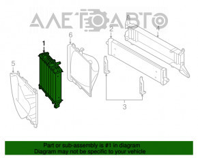 Radiator suplimentar pentru invertorul Porsche Cayenne 958 11-12 Hybrid