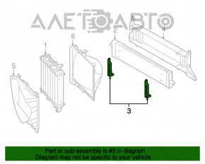 Suportul radiatorului invertorului Porsche Cayenne 958 11-14 Hybrid