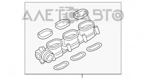 Colector de admisie partea de jos stânga Porsche Cayenne 958 11-17 Hibrid