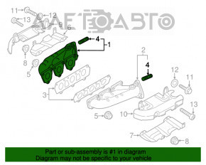 Colector de evacuare dreapta pentru Porsche Cayenne 958 11-17 Hybrid