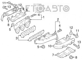 Colector de evacuare dreapta pentru Porsche Cayenne 958 11-17 Hybrid